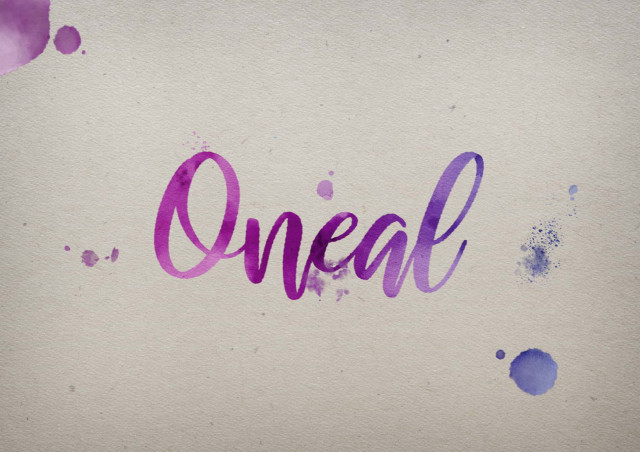 Free photo of Oneal Watercolor Name DP