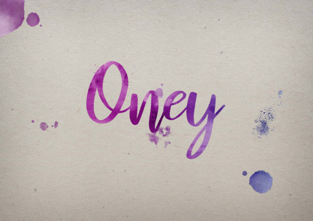 Free photo of Oney Watercolor Name DP