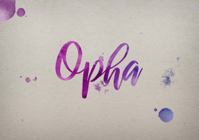 Free photo of Opha Watercolor Name DP