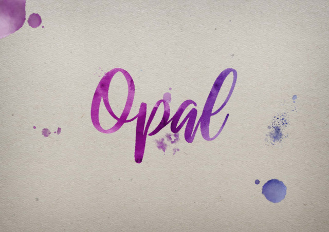 Free photo of Opal Watercolor Name DP