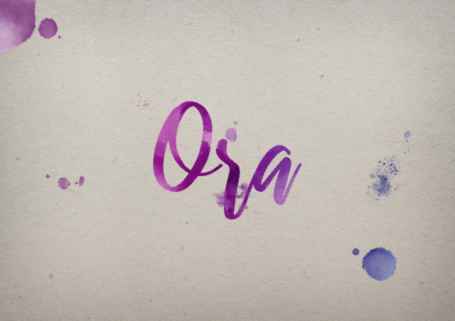 Free photo of Ora Watercolor Name DP