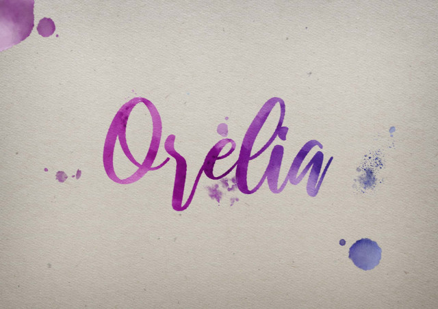 Free photo of Orelia Watercolor Name DP