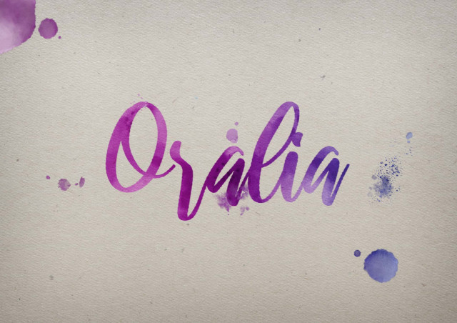 Free photo of Oralia Watercolor Name DP