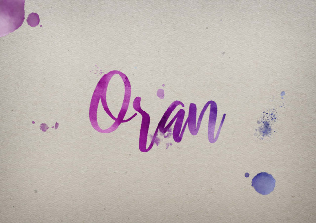 Free photo of Oran Watercolor Name DP