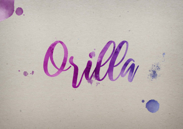 Free photo of Orilla Watercolor Name DP