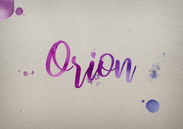 Free photo of Orion Watercolor Name DP