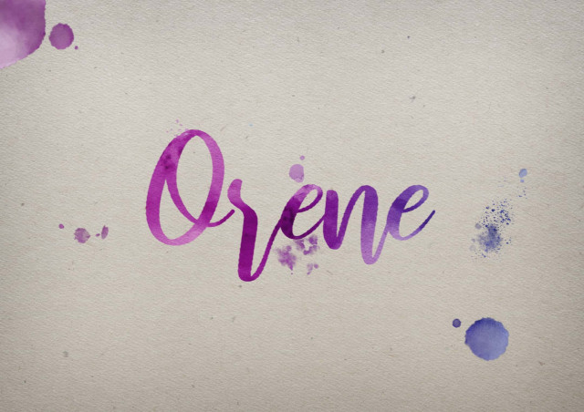 Free photo of Orene Watercolor Name DP