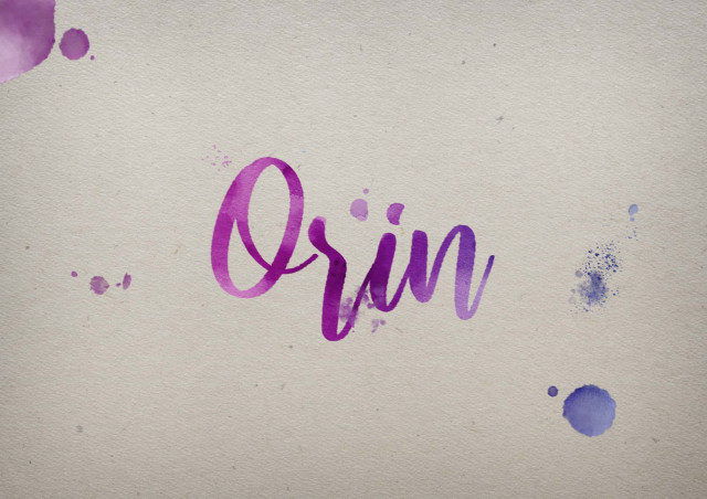 Free photo of Orin Watercolor Name DP