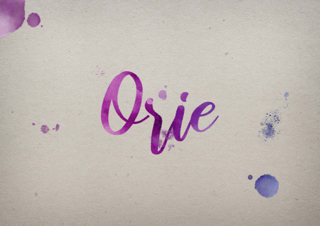 Free photo of Orie Watercolor Name DP