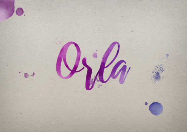Free photo of Orla Watercolor Name DP