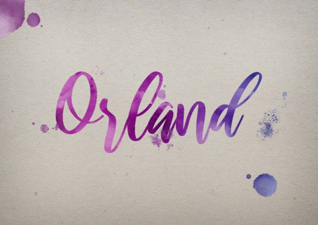 Free photo of Orland Watercolor Name DP