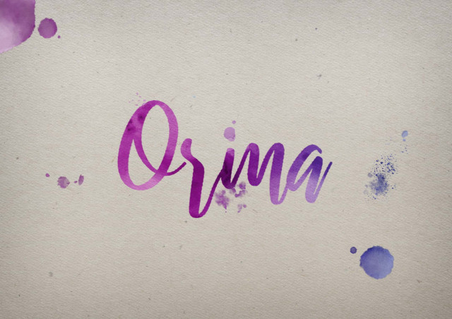 Free photo of Orma Watercolor Name DP