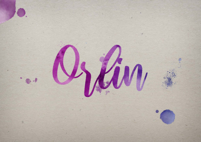 Free photo of Orlin Watercolor Name DP