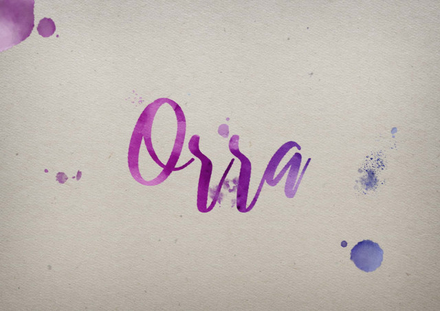 Free photo of Orra Watercolor Name DP