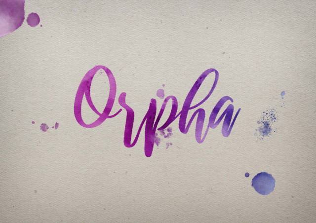 Free photo of Orpha Watercolor Name DP
