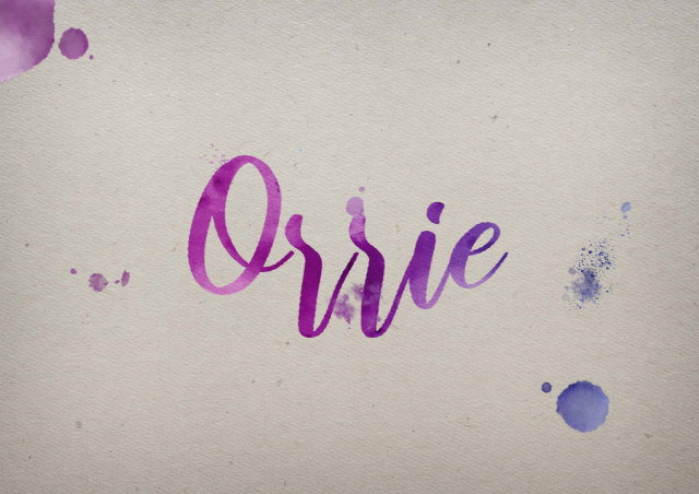 Free photo of Orrie Watercolor Name DP