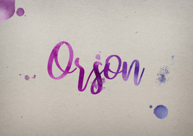 Free photo of Orson Watercolor Name DP