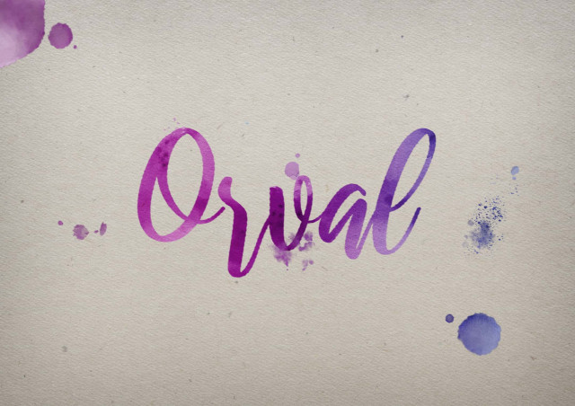 Free photo of Orval Watercolor Name DP