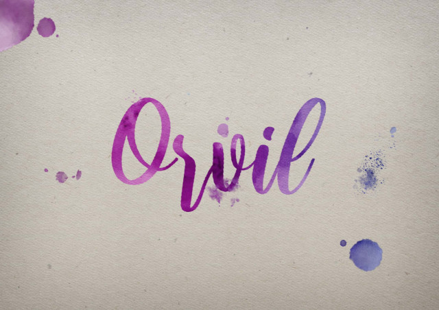 Free photo of Orvil Watercolor Name DP