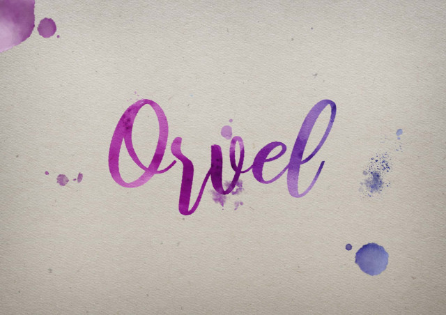 Free photo of Orvel Watercolor Name DP
