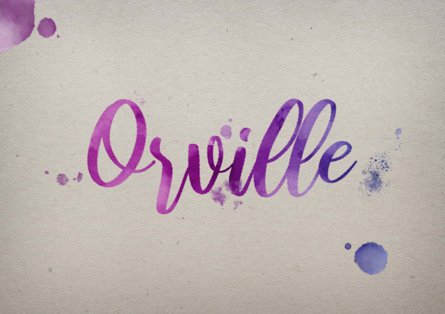 Free photo of Orville Watercolor Name DP