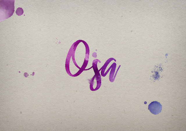 Free photo of Osa Watercolor Name DP