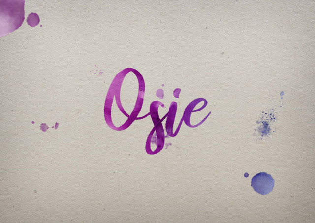 Free photo of Osie Watercolor Name DP