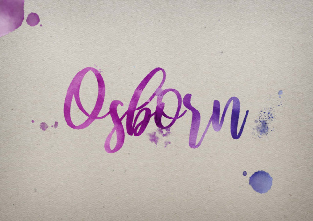 Free photo of Osborn Watercolor Name DP