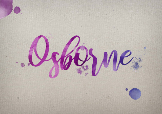 Free photo of Osborne Watercolor Name DP