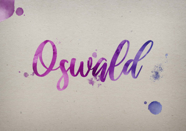 Free photo of Oswald Watercolor Name DP