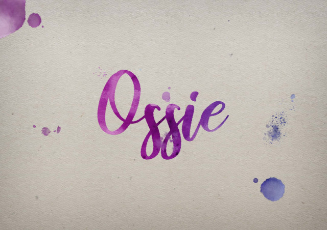 Free photo of Ossie Watercolor Name DP