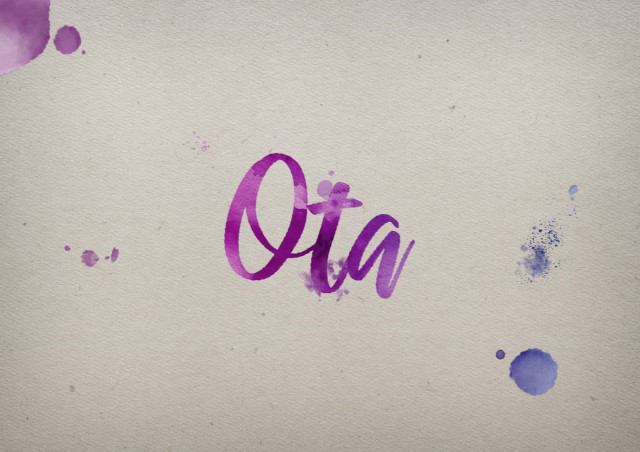 Free photo of Ota Watercolor Name DP