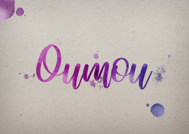 Free photo of Oumou Watercolor Name DP