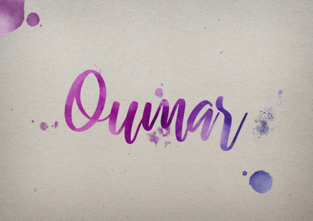 Free photo of Oumar Watercolor Name DP