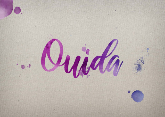 Free photo of Ouida Watercolor Name DP