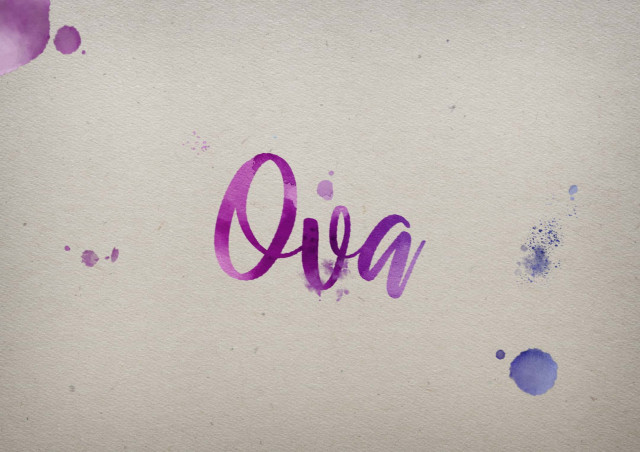 Free photo of Ova Watercolor Name DP