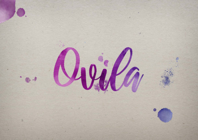 Free photo of Ovila Watercolor Name DP