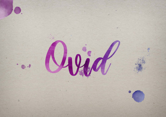 Free photo of Ovid Watercolor Name DP