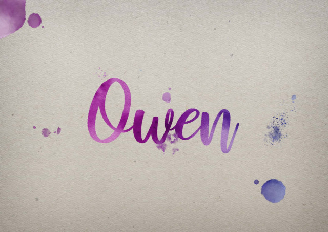 Free photo of Owen Watercolor Name DP