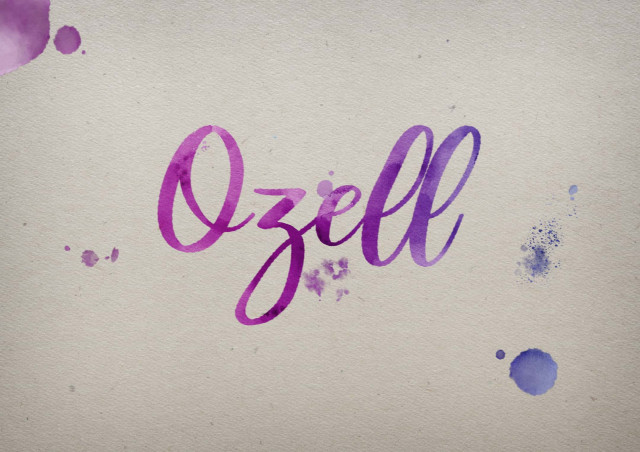 Free photo of Ozell Watercolor Name DP