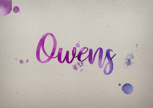 Free photo of Owens Watercolor Name DP