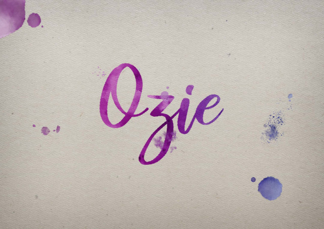 Free photo of Ozie Watercolor Name DP