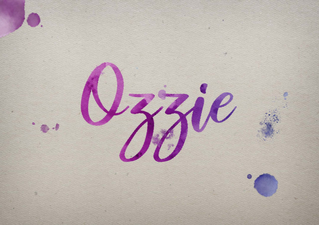 Free photo of Ozzie Watercolor Name DP