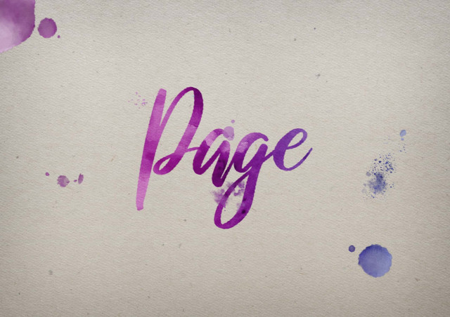 Free photo of Page Watercolor Name DP
