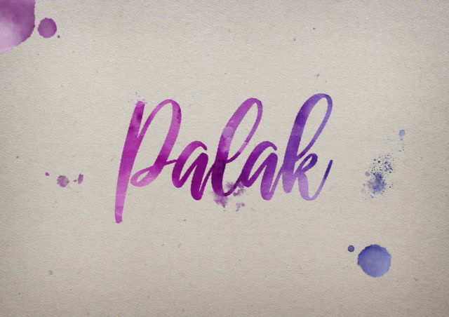 Free photo of Palak Watercolor Name DP