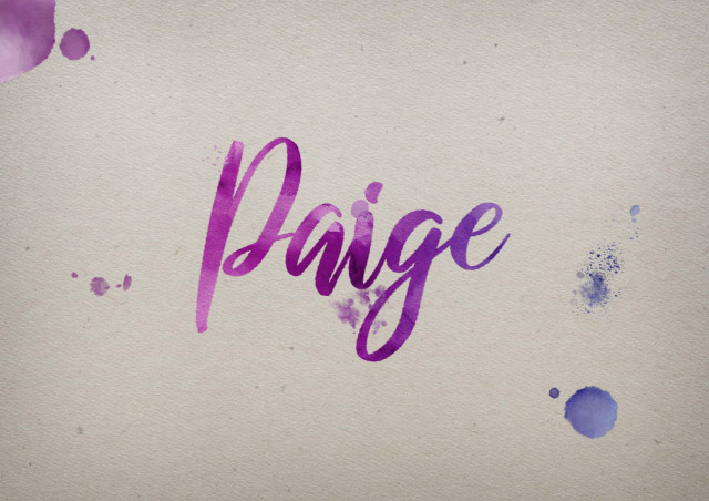 Free photo of Paige Watercolor Name DP