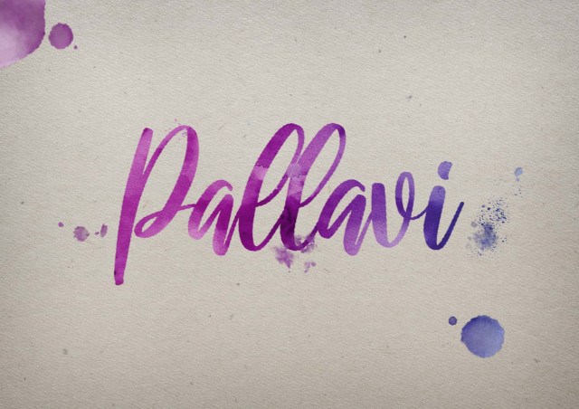 Free photo of Pallavi Watercolor Name DP