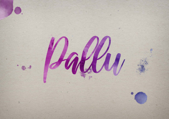 Free photo of Pallu Watercolor Name DP