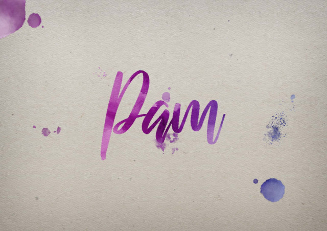 Free photo of Pam Watercolor Name DP