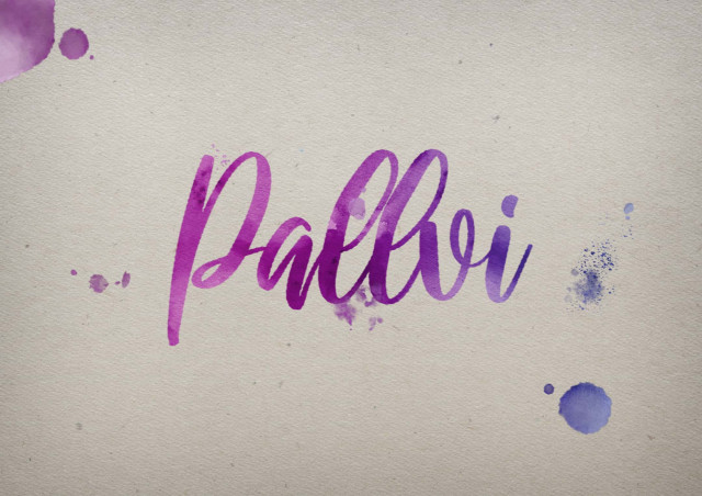 Free photo of Pallvi Watercolor Name DP